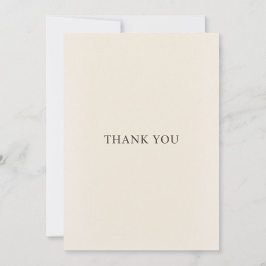 Elegante Hochzeit Dankeschön Card Flat Dankeschön Dankeskarte (Rückseite)