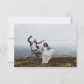 Elegante Hochzeit Dankeschön Foto Einladung (Rückseite)