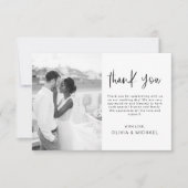 Elegante Hochzeit Dankeschön Foto Einladung (Vorderseite)