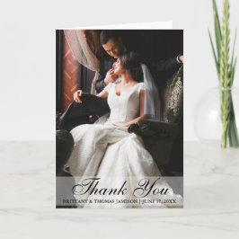 Elegante Hochzeit Dankeschön Foto Folding Card Dankeskarte