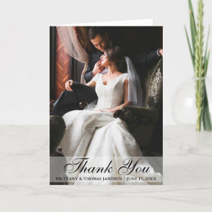 Elegante Hochzeit Dankeschön Foto Folding Card Dankeskarte