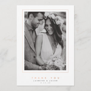 Elegante Hochzeit Dankeschön Fotokarte Dankeskarte