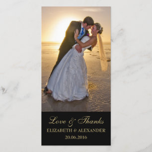 Elegante Hochzeit Dankeschön Fotokarte Dankeskarte