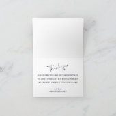 Elegante Hochzeit Dankeschön Karte mit Botschaft | (Innenseite)