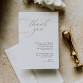 Elegante Hochzeit Dankeschön-Karte mit Kalligrafie Einladung