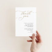 Elegante Hochzeit Dankeschön-Karte mit Kalligrafie Einladung