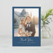 Elegante Hochzeit-Dankeskarten Dankeskarte (Stehend Vorderseite)