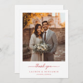 Elegante Hochzeit-Dankeskarten Dankeskarte (Vorne/Hinten)