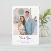 Elegante Hochzeit-Dankeskarten Dankeskarte (Stehend Vorderseite)