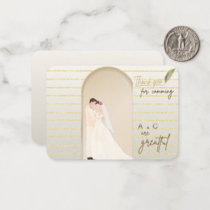 Elegante Hochzeit Dankeskarten   Editierbare Braut Mitteilungskarte