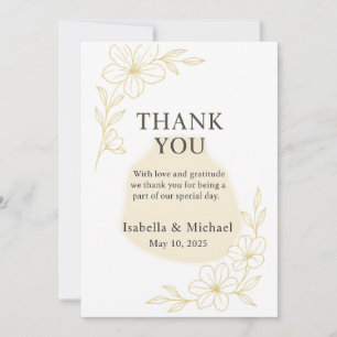 Elegante Hochzeit Dankeskarten Flache Dankeskarten Dankeskarte