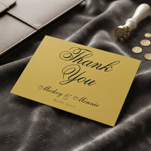 Elegante Hochzeit-Dankeskarten für Frischvermählte Mitteilungskarte