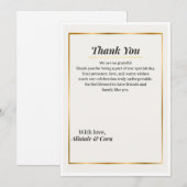 Elegante Hochzeit-Dankeskarten | Minimaler Klassik Einladung (Vorne/Hinten)