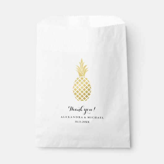 Elegante Hochzeit der Ananas Geschenktütchen (Vorderseite)
