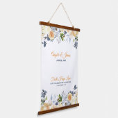 Elegante Hochzeit der Blauen Koralle Wandteppich Mit Holzrahmen (Gewinkelt)