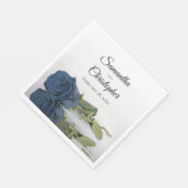 Elegante Hochzeit der Blue Rose Long Stemmed Steel Serviette (Ecke)