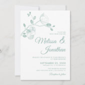 Elegante Hochzeit der blühenden Orchideen Einladung (Vorderseite)