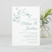 Elegante Hochzeit der blühenden Orchideen Einladung (Stehend Vorderseite)