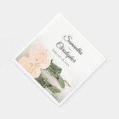 Elegante Hochzeit der Elfenbeinpfirsichhochzeit Serviette (Ecke)