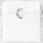 Elegante Hochzeit der Eukalypten-Wildblume Runder Aufkleber (Tasche)