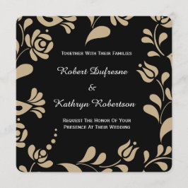 Elegante Hochzeit der europäischen Folk Einladung