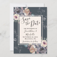 Elegante Hochzeit der grauen Creme und der blühend