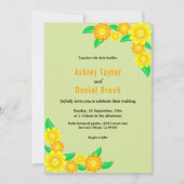 Elegante Hochzeit der Grünen Frühlingsblüte Einladung (Vorderseite)