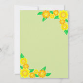 Elegante Hochzeit der Grünen Frühlingsblüte Einladung (Rückseite)