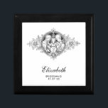 Elegante Hochzeit der Heiligen Familie Bridesmaid Erinnerungskiste<br><div class="desc">Mit einem wunderschönen katholischen Schwarz-Weiß-Bild der gesegneten Jungfrau Mary,  St. Joseph und Jesus,  der Heiligen Familie. Alle Texte und Schriftart können geändert werden.</div>