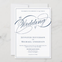 Elegante Hochzeit der klassischen Kalligraphie der