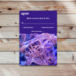 Elegante Hochzeit der Korallenriffe an der Seeküst RSVP Karte