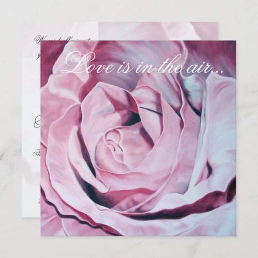 Elegante Hochzeit der Lieberosa-Rosen lädt ein Einladung (Vorne/Hinten)