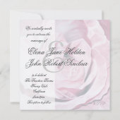 Elegante Hochzeit der Lieberosa-Rosen lädt ein Einladung (Rückseite)