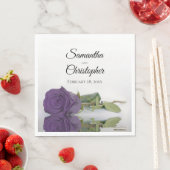 Elegante Hochzeit der Lila Amethyst-Rose Serviette (Beispiel)