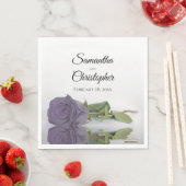 Elegante Hochzeit der Lila Rose Dusty Serviette (Beispiel)