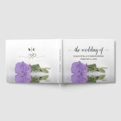Elegante Hochzeit der Lila Rose Lavendel Gästebuch (Voll)