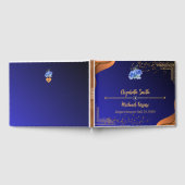 Elegante Hochzeit der Marine und Burnt Orange Gästebuch (Voll)