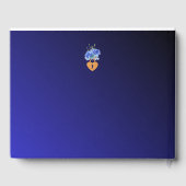 Elegante Hochzeit der Marine und Burnt Orange Gästebuch (Rückseite)