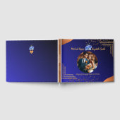 Elegante Hochzeit der Marine und Burnt Orange Gästebuch (Voll)