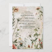 Elegante Hochzeit der Modernen Waldlandschaft Einladung (Vorderseite)