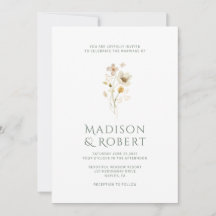 Elegante Hochzeit der modernen Wildblume