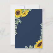 Elegante Hochzeit der religiösen Navy mit blauen S RSVP Karte (Rückseite)