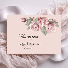 Elegante Hochzeit der Rose Dusty Dankeskarte