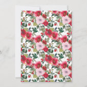 Elegante Hochzeit der Roten Rose Einladung (Rückseite)