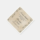Elegante Hochzeit der Vintagen Blumenkirche Serviette (Ecke)