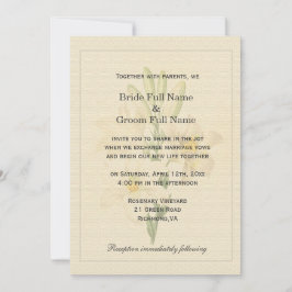 Elegante Hochzeit der Vintagen Botanischen Kunstli Einladung