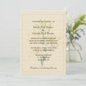 Elegante Hochzeit der Vintagen Botanischen Kunstli Einladung (Stehend Vorderseite)