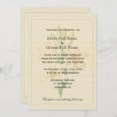 Elegante Hochzeit der Vintagen Botanischen Kunstli Einladung (Vorne/Hinten)