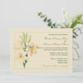 Elegante Hochzeit der Vintagen Botanischen Kunstli Einladung (Stehend Vorderseite)