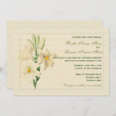 Elegante Hochzeit der Vintagen Botanischen Kunstli Einladung (Vorne/Hinten)